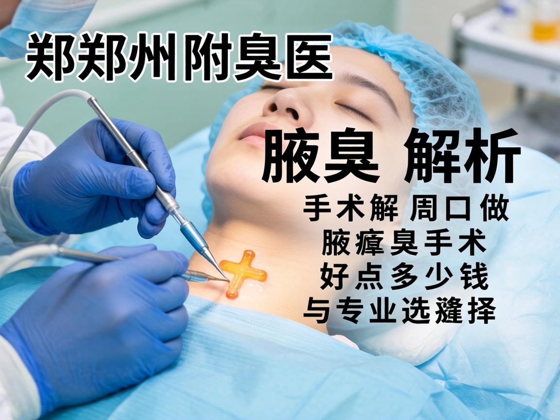 郑州附医腋臭手术解析，周口做腋臭手术好点多少钱与专业选择