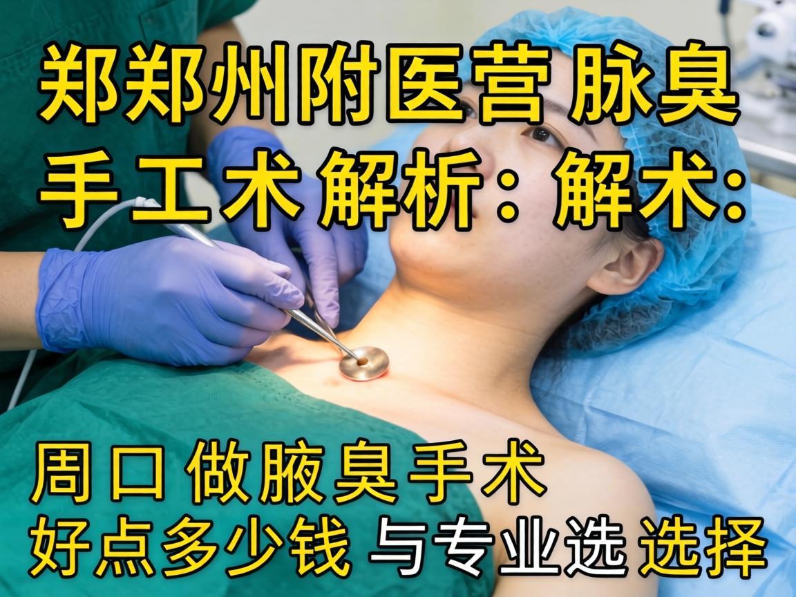 郑州附医腋臭手术解析，周口做腋臭手术好点多少钱与专业选择