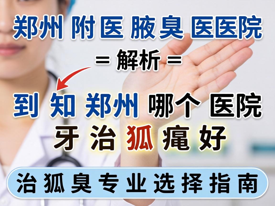 郑州附医腋臭医院解析，到郑州哪个医院治狐臭好，治狐臭专业选择指南