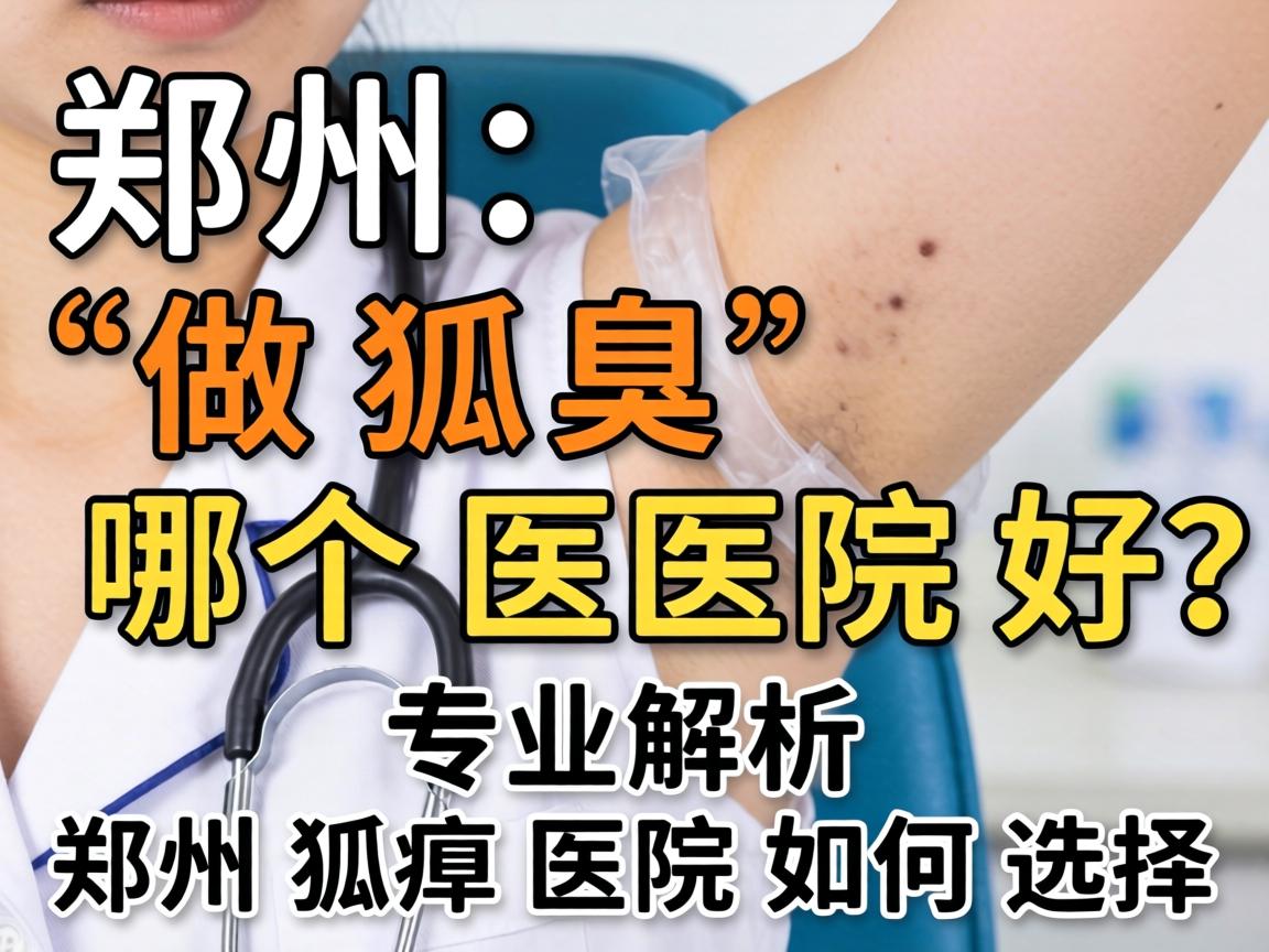 郑州做狐臭哪个医院好？专业解析郑州狐臭医院如何选择
