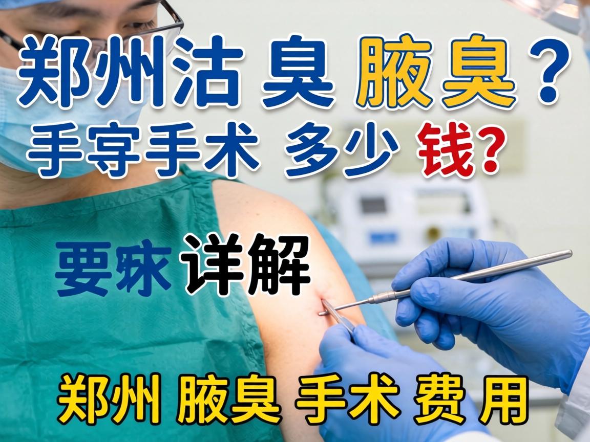 郑州腋臭手术多少钱？详解郑州腋臭手术费用