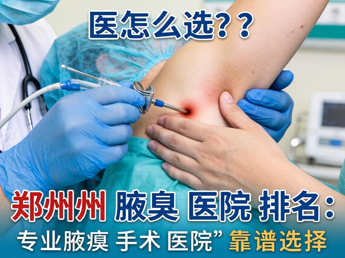 腋臭手术医院怎么选？郑州腋臭医院排名，专业腋臭手术医院的靠谱选择