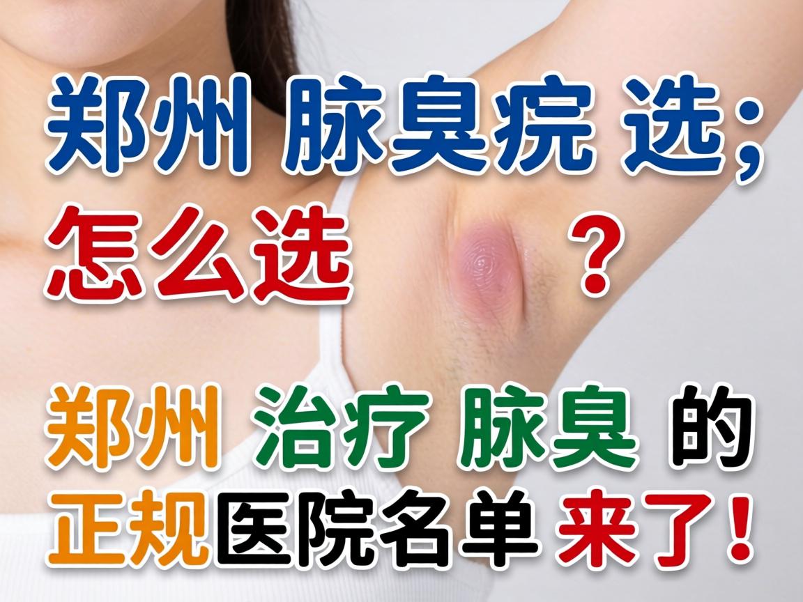 郑州腋臭治疗医院怎么选？郑州治疗腋臭的正规医院名单来了！