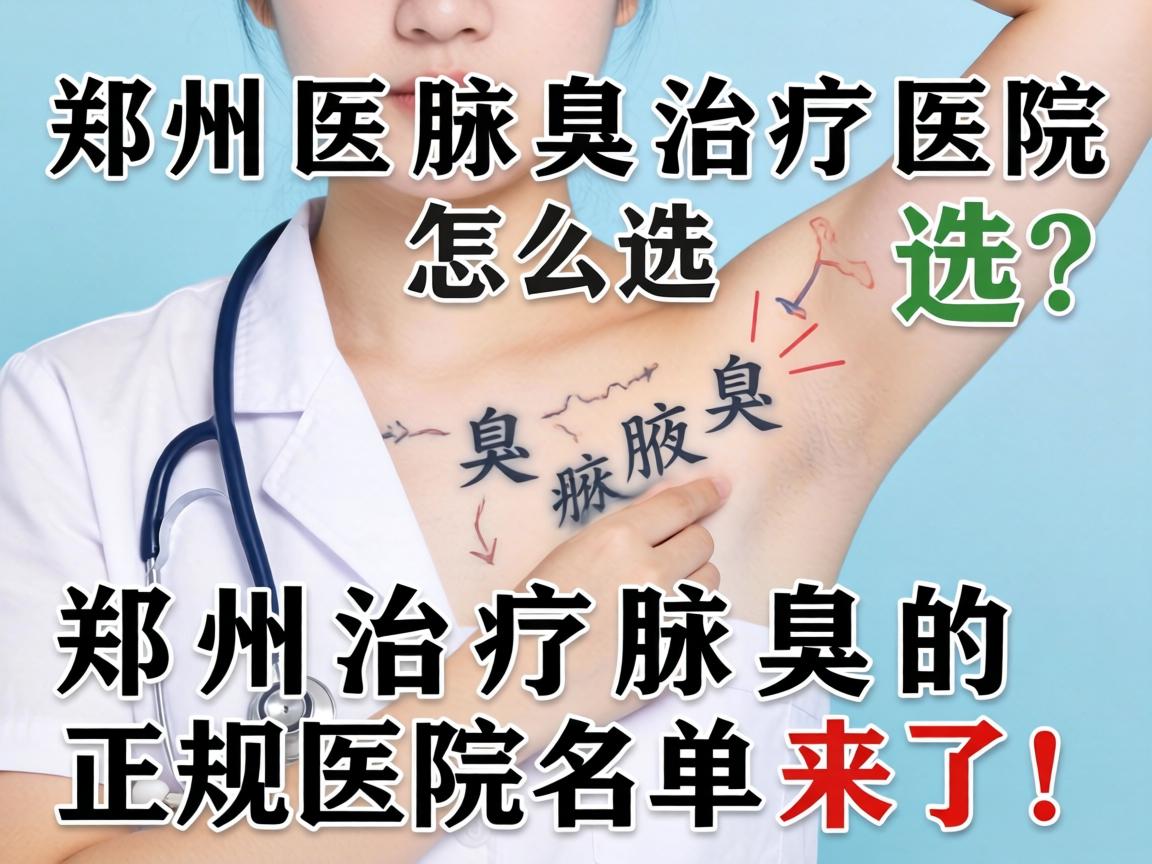 郑州腋臭治疗医院怎么选？郑州治疗腋臭的正规医院名单来了！