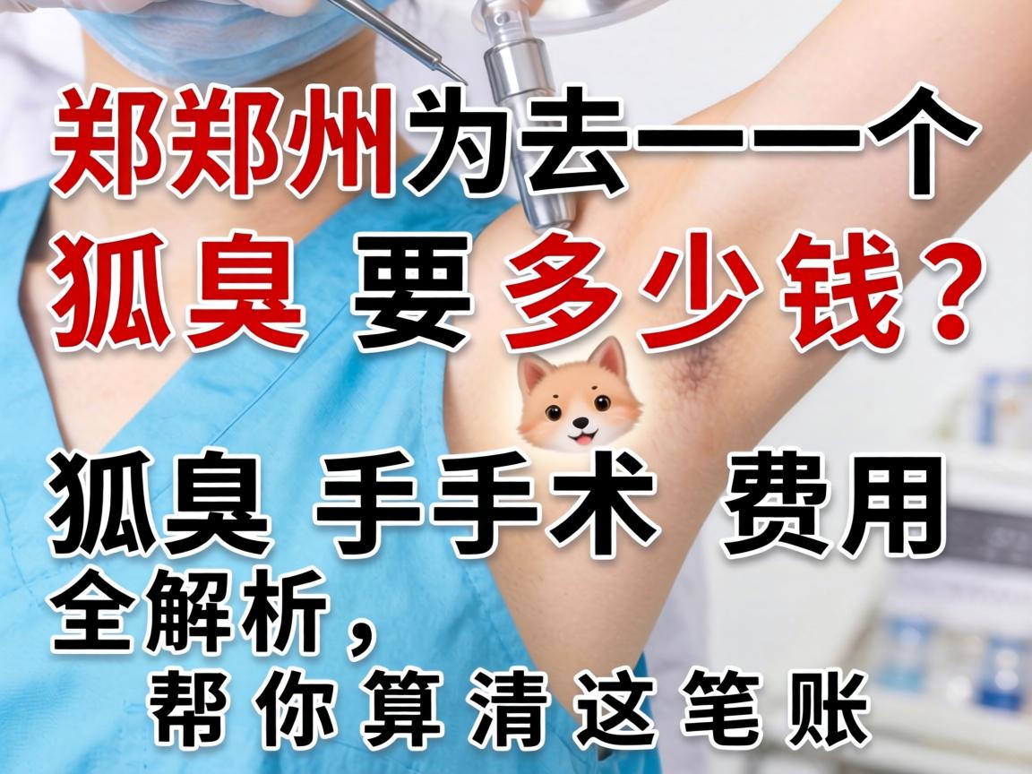 郑州去一个狐臭要多少钱？狐臭手术费用全解析，帮你算清这笔账
