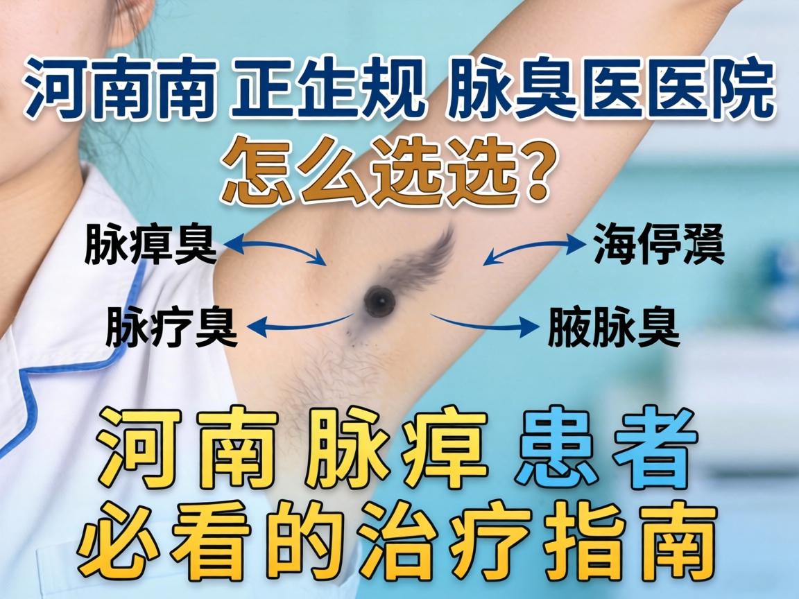 河南正规腋臭医院怎么选？河南腋臭患者必看的治疗指南