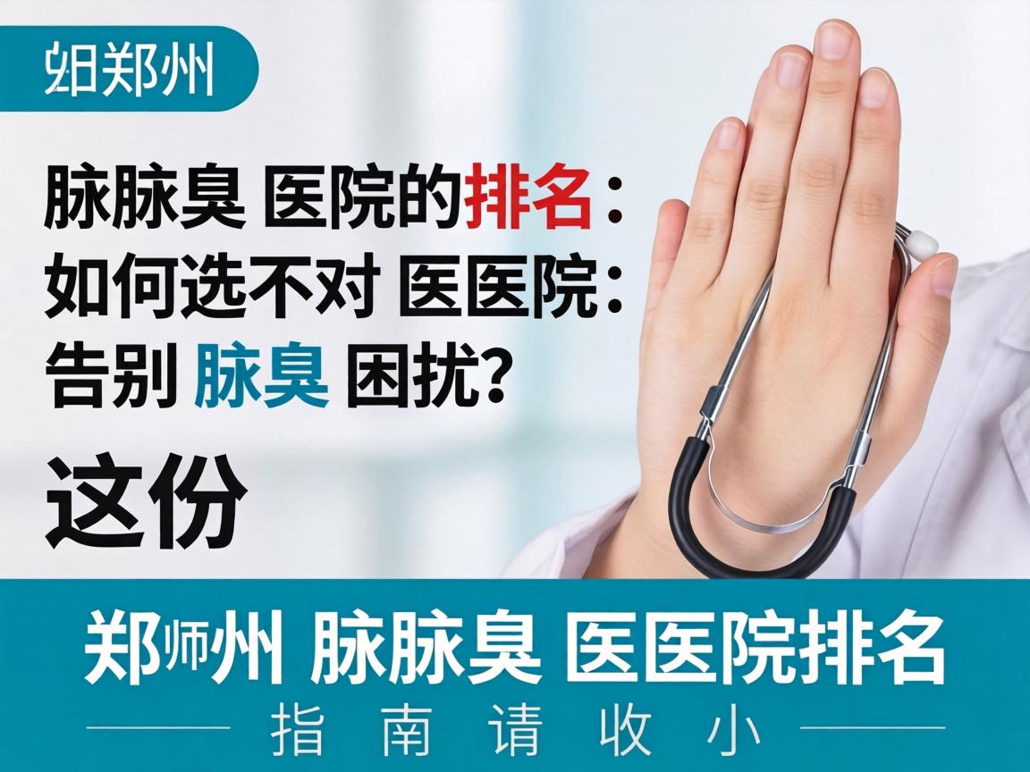 郑州腋臭医院排名，如何选对医院，告别腋臭困扰？这份郑州腋臭医院排名指南请收好