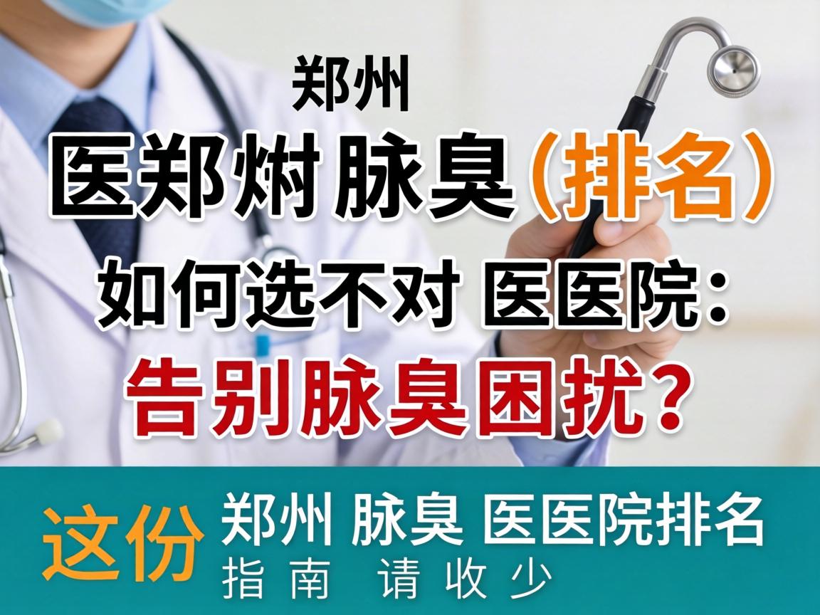 郑州腋臭医院排名，如何选对医院，告别腋臭困扰？这份郑州腋臭医院排名指南请收好
