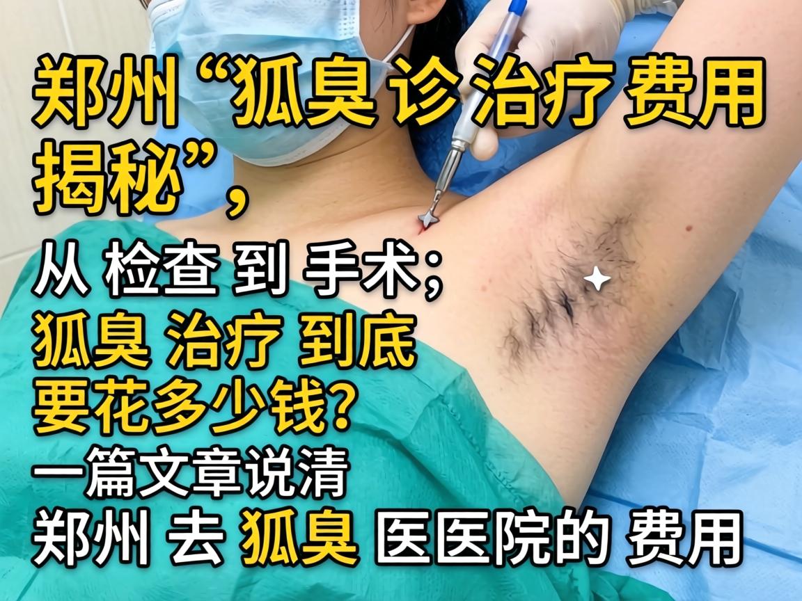 郑州狐臭诊疗费用揭秘，从检查到手术，狐臭治疗到底要花多少钱？一篇文章说清郑州去狐臭医院的费用构成