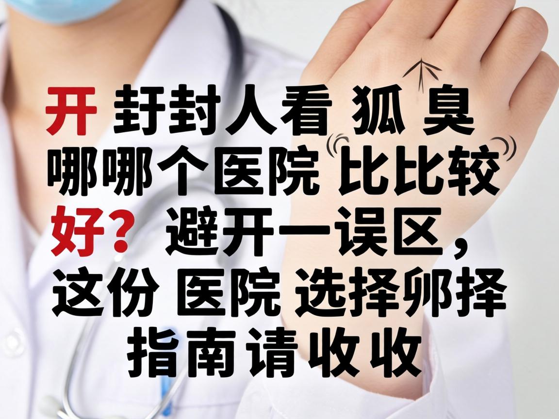 开封看狐臭哪个医院比较好？避开误区，这份医院选择指南请收好