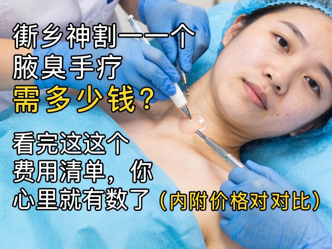 在新乡割一个腋臭手术需要多少钱？看完这个费用清单，你心里就有数了（内附价格对比）