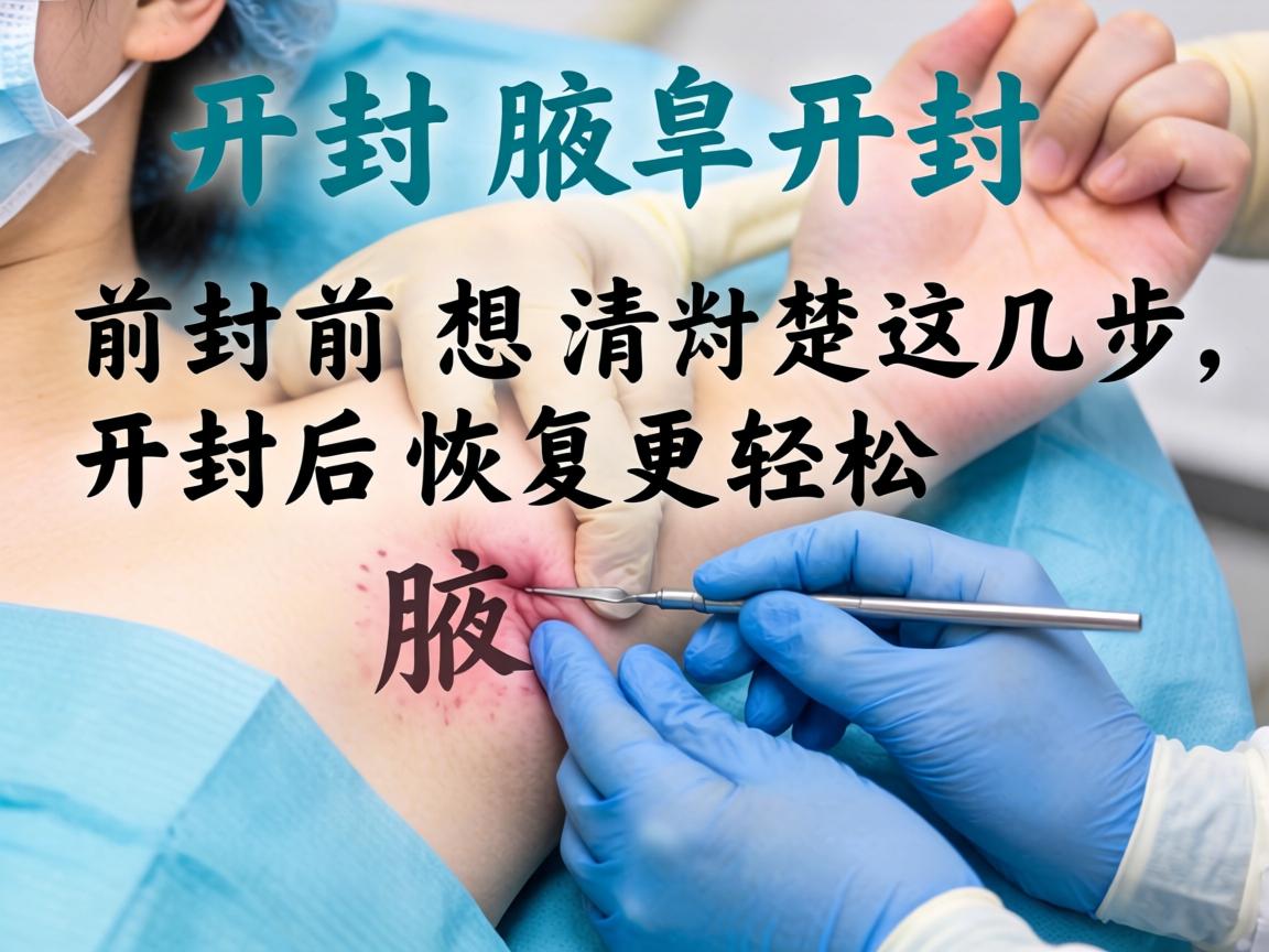 腋臭手术开封，开封前想清楚这几步，开封后恢复更轻松