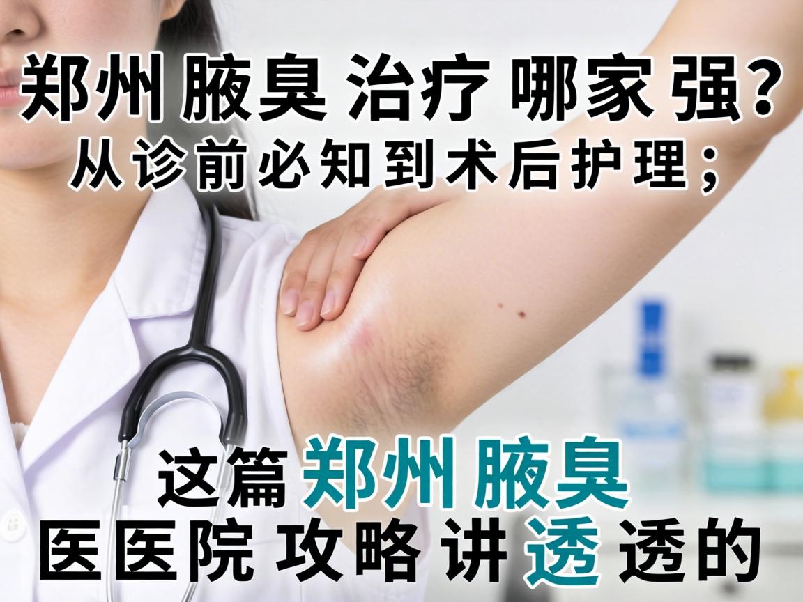 郑州腋臭治疗哪家强？从诊前必知到术后护理，这篇郑州腋臭医院攻略讲透透的