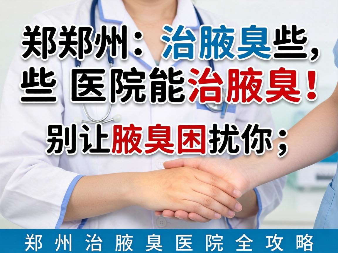 郑州治腋臭，这些医院能治腋臭！别让腋臭困扰你，郑州治腋臭医院全攻略