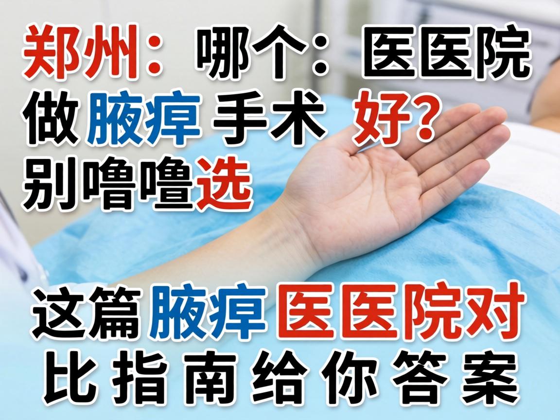 郑州哪个医院做腋臭手术好？别瞎选，这篇腋臭医院对比指南给你答案