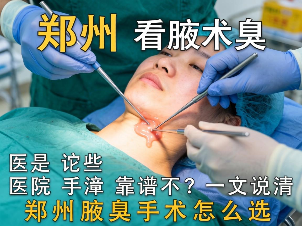 郑州看腋臭手术，这些医院手术靠谱不？一文说清郑州腋臭手术怎么选