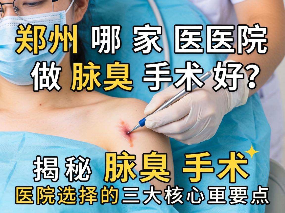 郑州哪家医院做腋臭手术好？揭秘腋臭手术医院选择的三大核心要点