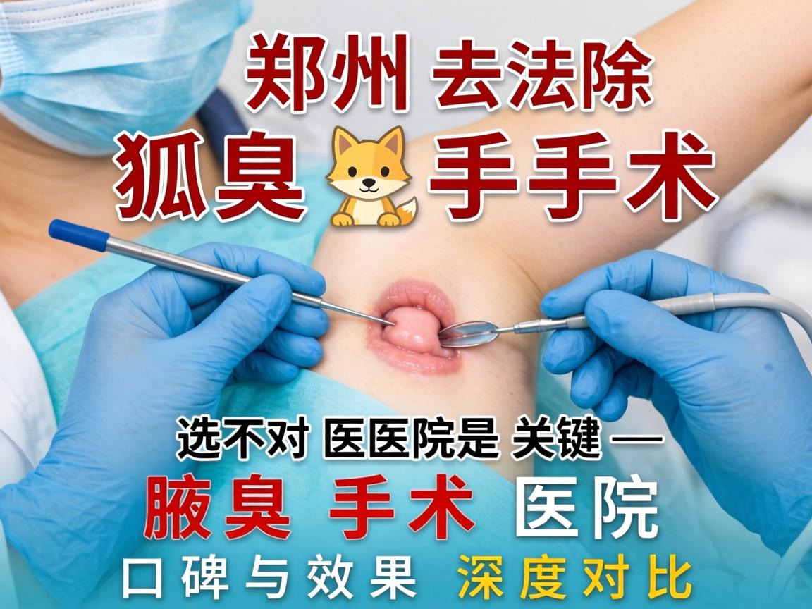 郑州去除狐臭手术，选对医院是关键—腋臭手术医院口碑与效果深度对比
