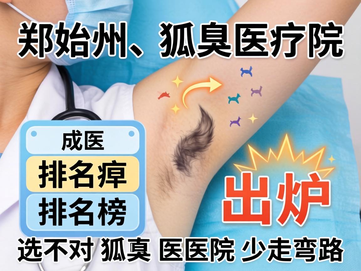 郑州狐臭医院排名榜出炉，选对狐臭医院少走弯路
