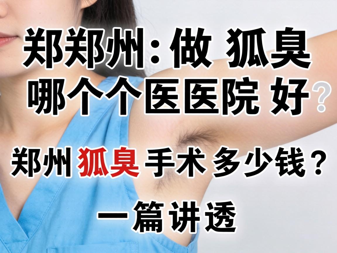 郑州做狐臭哪个医院好？郑州狐臭手术多少钱？一篇讲透