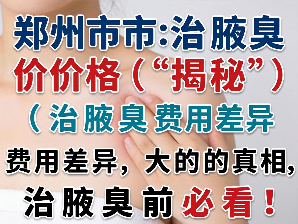 郑州市治腋臭价格揭秘，治腋臭费用差异大的真相，治腋臭前必看！
