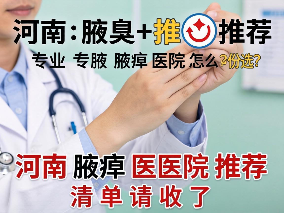 河南腋臭医院推荐，专业腋臭医院怎么选？这份河南腋臭医院推荐清单请收好
