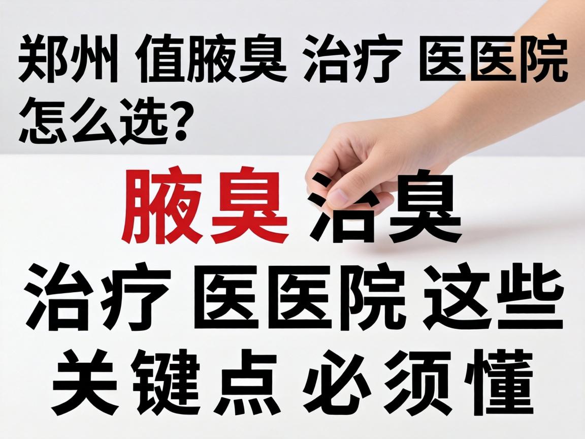郑州腋臭治疗医院怎么选？腋臭治疗医院这些关键点必须懂