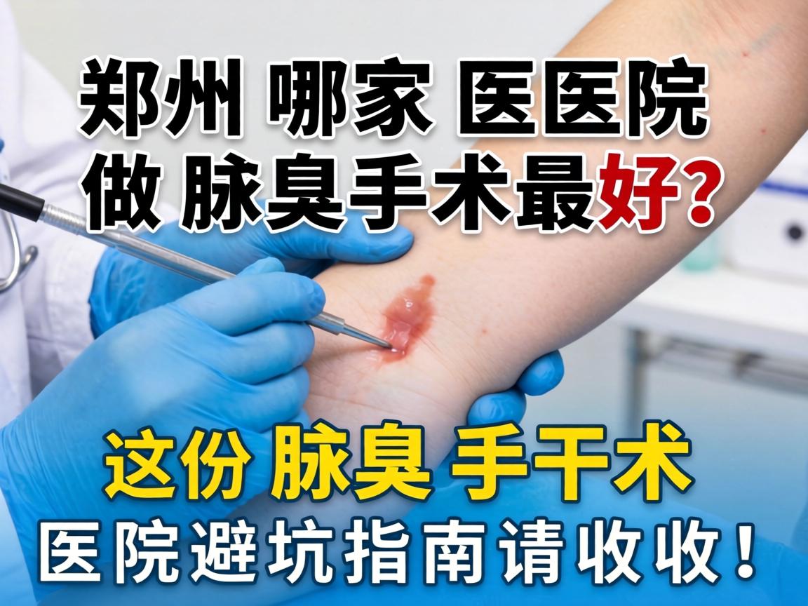 郑州哪家医院做腋臭手术最好？这份腋臭手术医院避坑指南请收好！