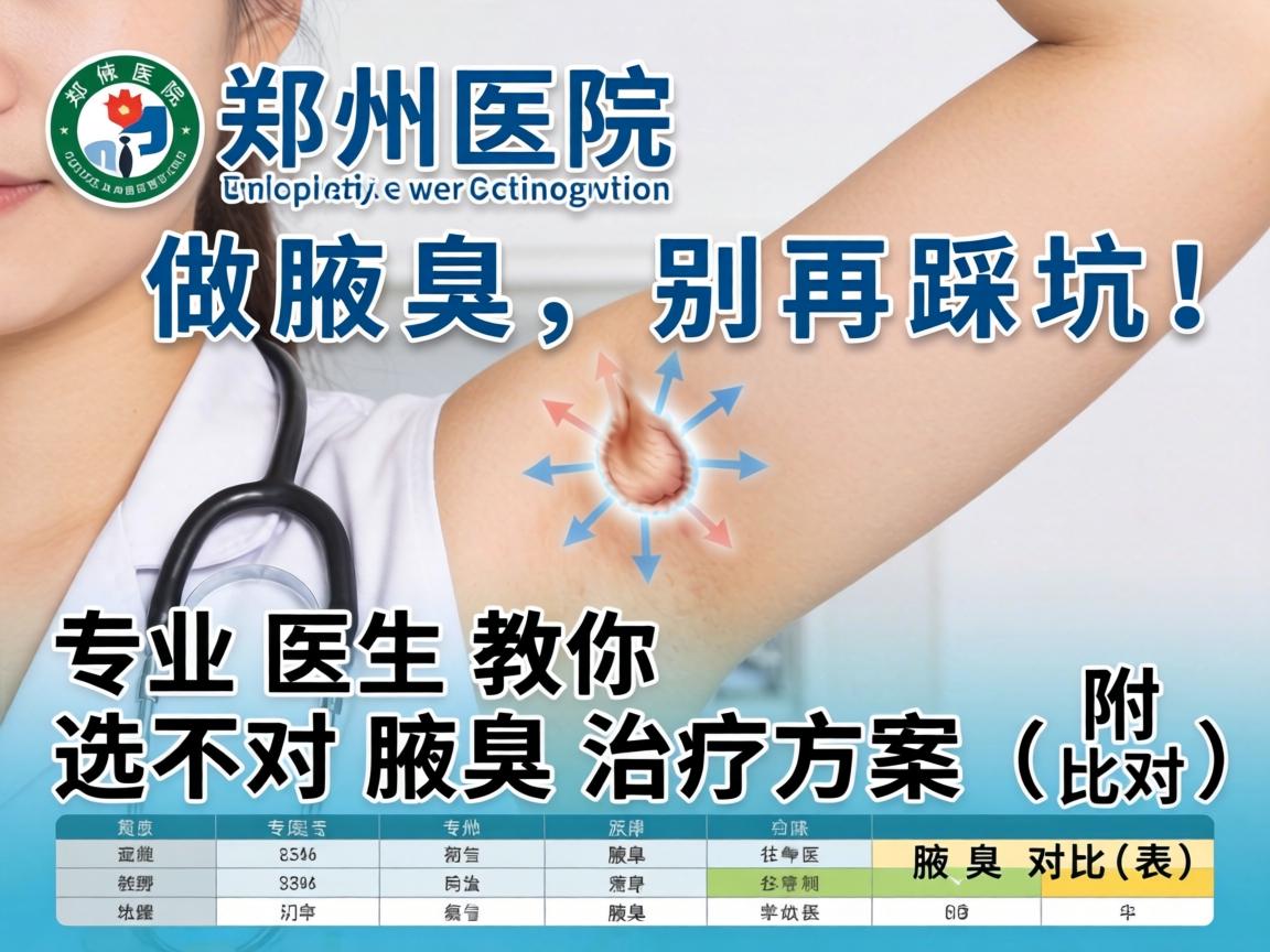 郑州医院做腋臭，别再踩坑！专业医生教你选对腋臭治疗方案（附对比表）