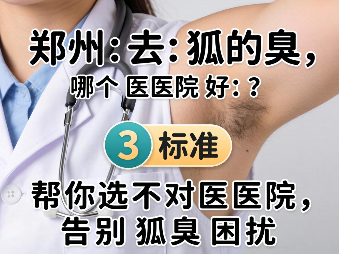 郑州去狐臭哪个医院好？这3个标准帮你选对医院，告别狐臭困扰