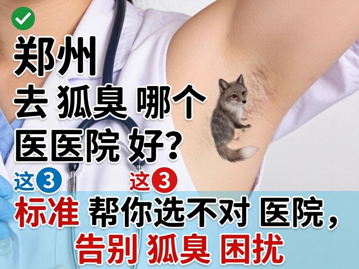 郑州去狐臭哪个医院好？这3个标准帮你选对医院，告别狐臭困扰