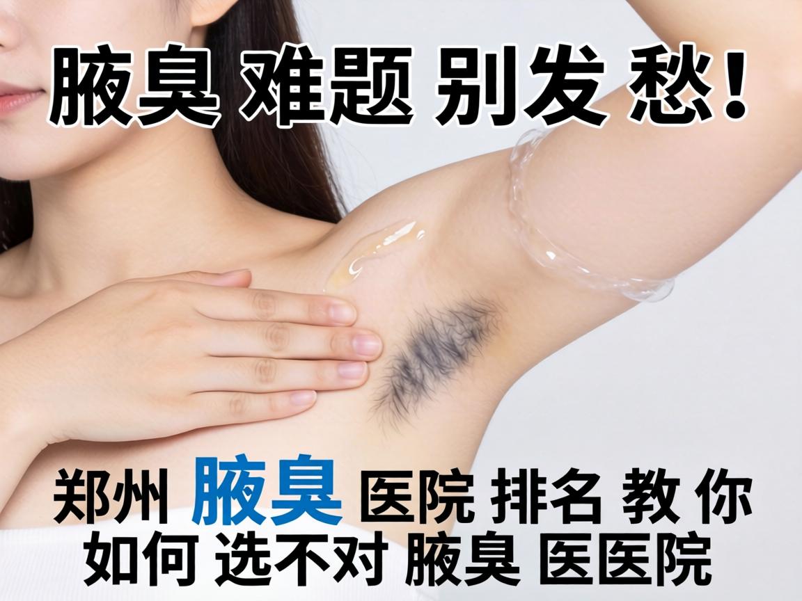 腋臭难题别发愁！郑州腋臭医院排名教你如何选对腋臭医院