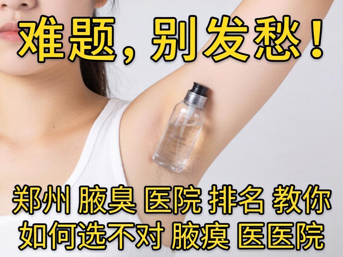 腋臭难题别发愁！郑州腋臭医院排名教你如何选对腋臭医院