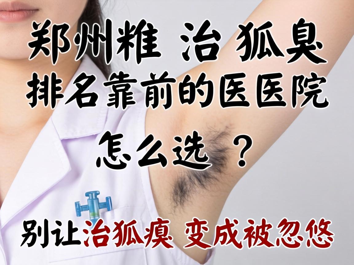 郑州治狐臭排名靠前的医院怎么选？别让治狐臭变成被忽悠