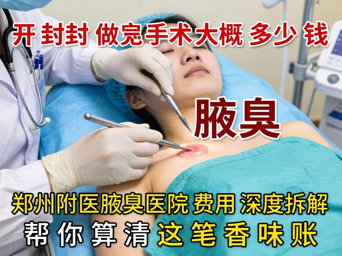 开封做腋臭手术大概多少钱 郑州附医腋臭医院费用深度拆解，帮你算清这笔香味账