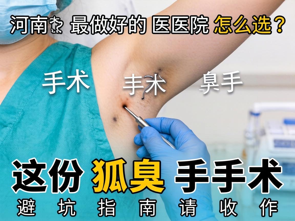 河南做狐臭手术最好的医院怎么选？这份狐臭手术避坑指南请收好