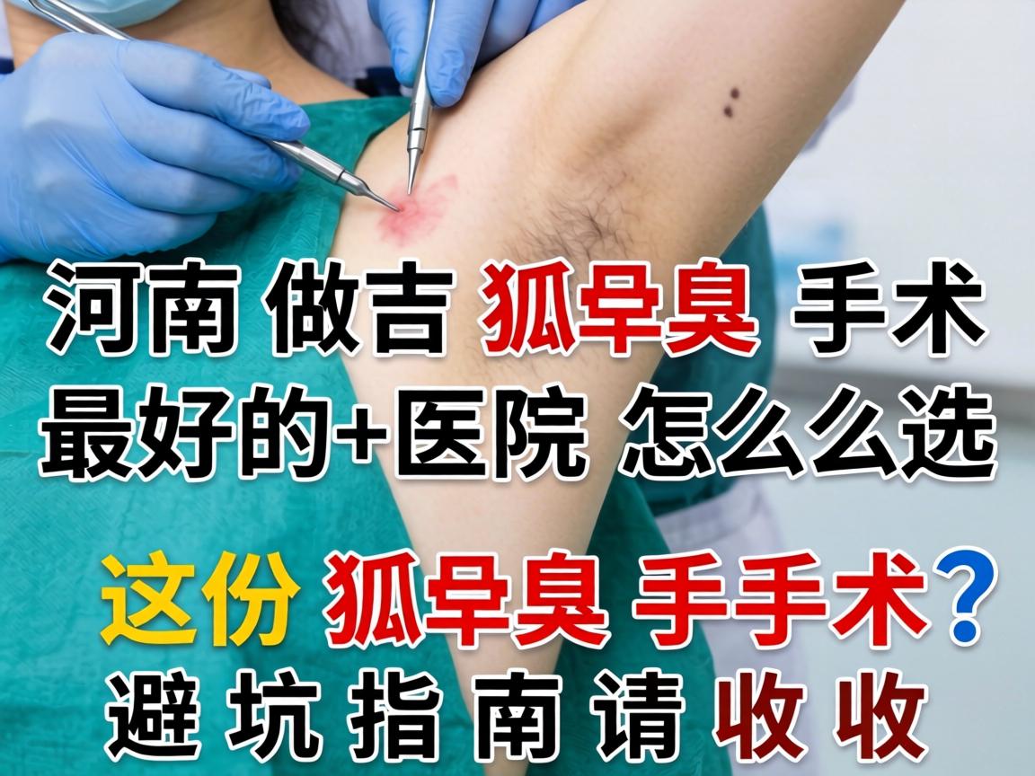 河南做狐臭手术最好的医院怎么选？这份狐臭手术避坑指南请收好