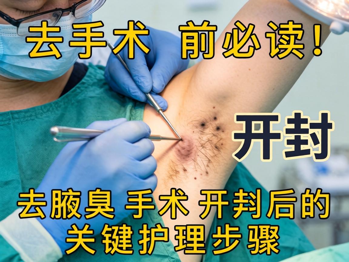 去腋臭手术开封，手术前必读！去腋臭手术开封后的关键护理步骤