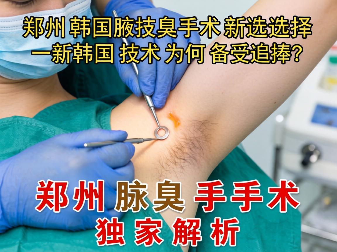 郑州腋臭手术新选择，韩国技术为何备受追捧？郑州腋臭手术独家解析