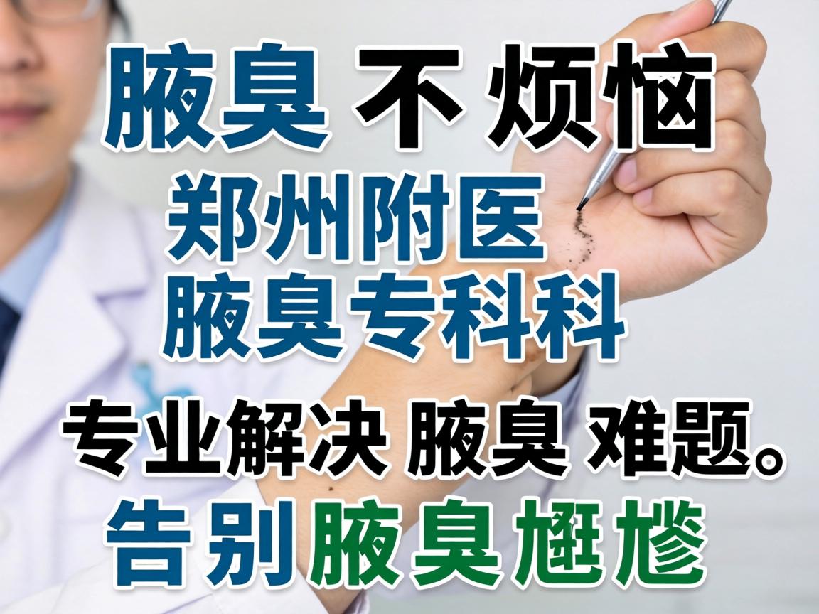 腋臭不烦恼，郑州附医腋臭专科，专业解决腋臭难题，告别腋臭尴尬
