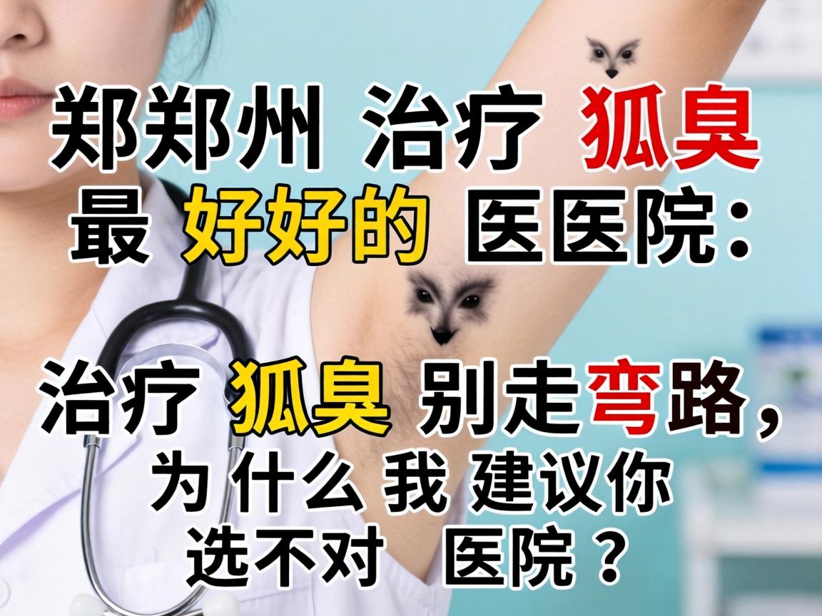 郑州治疗狐臭最好的医院，治疗狐臭别走弯路，为什么我建议你选对医院？