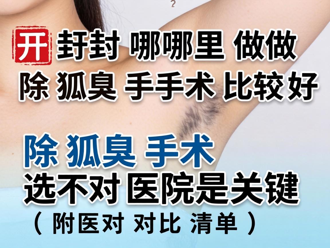 开封哪里做除狐臭手术比较好？除狐臭手术选对医院是关键（附对比清单）