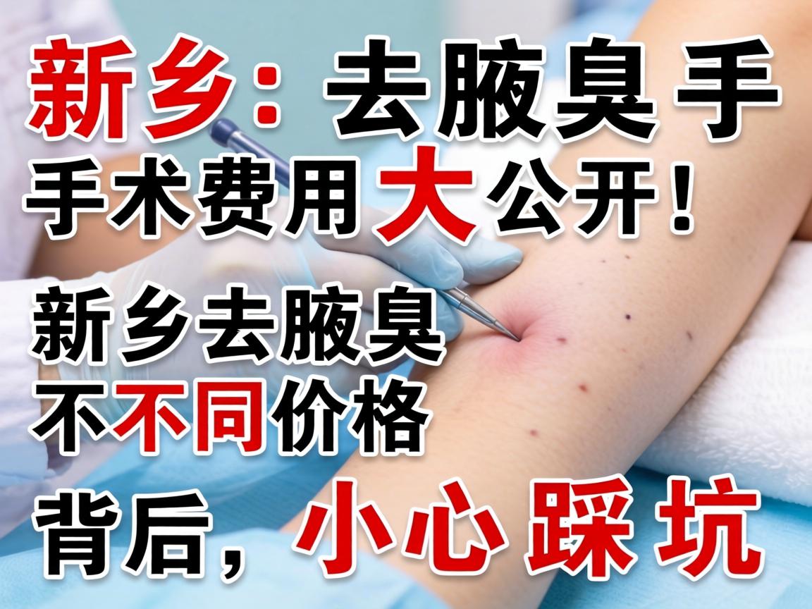 新乡去腋臭手术费用大公开！新乡去腋臭不同价格背后，小心踩坑