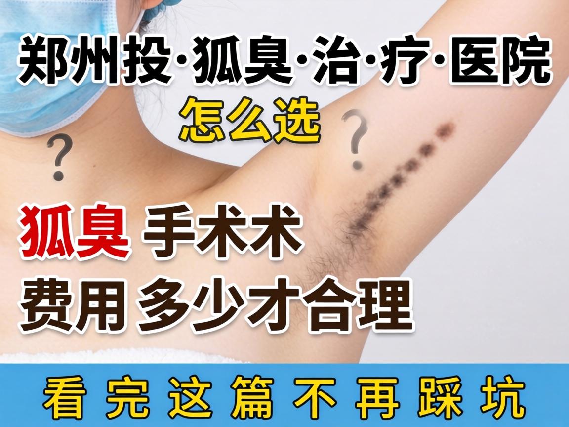 郑州狐臭治疗医院怎么选？狐臭手术费用多少才合理？看完这篇不再踩坑
