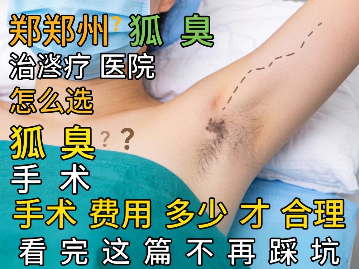 郑州狐臭治疗医院怎么选？狐臭手术费用多少才合理？看完这篇不再踩坑
