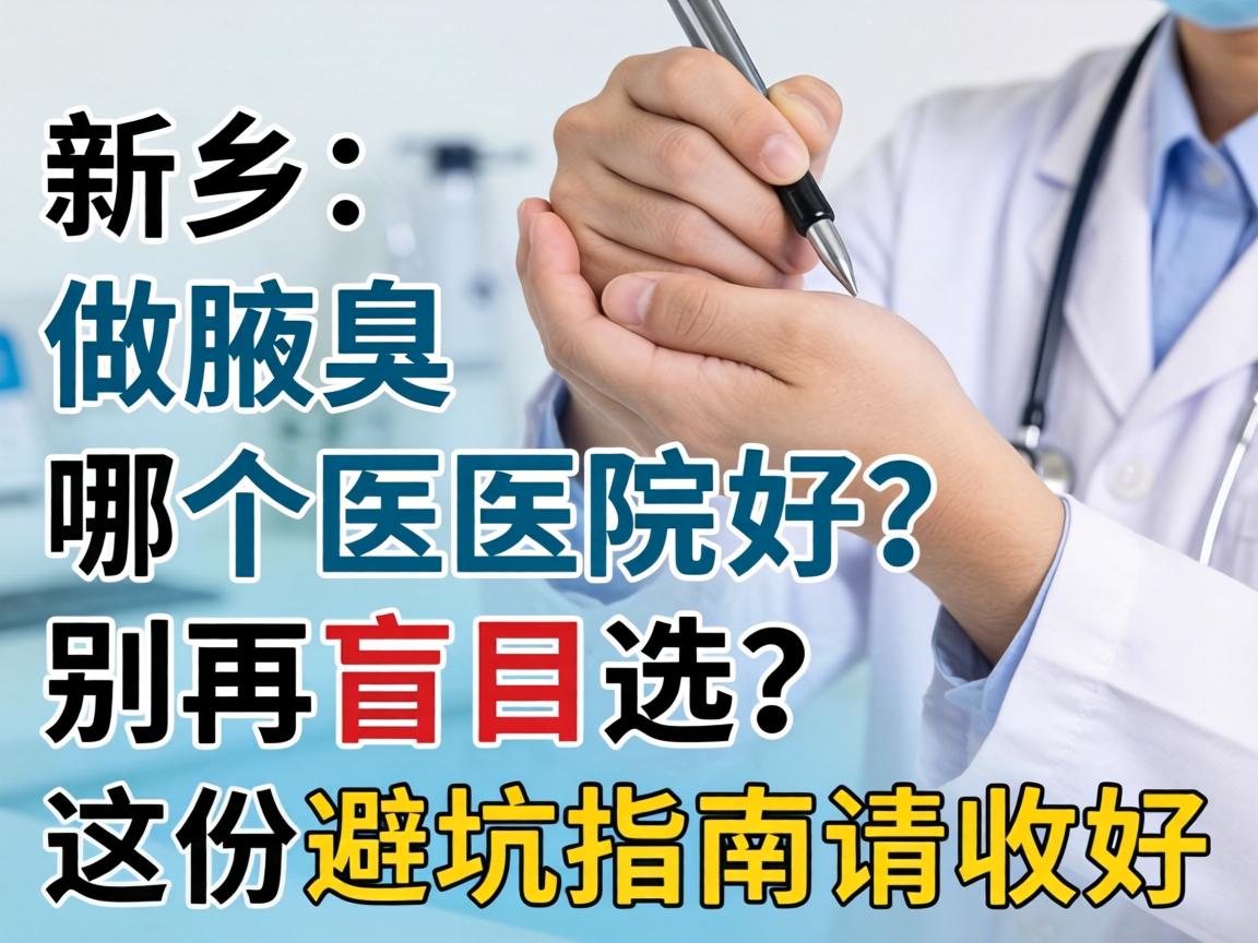 新乡做腋臭哪个医院好？别再盲目选，这份避坑指南请收好