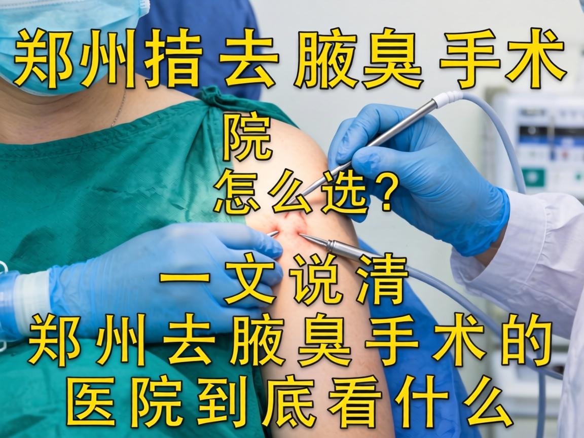 郑州去腋臭手术医院怎么选？一文说清郑州去腋臭手术的医院到底看什么