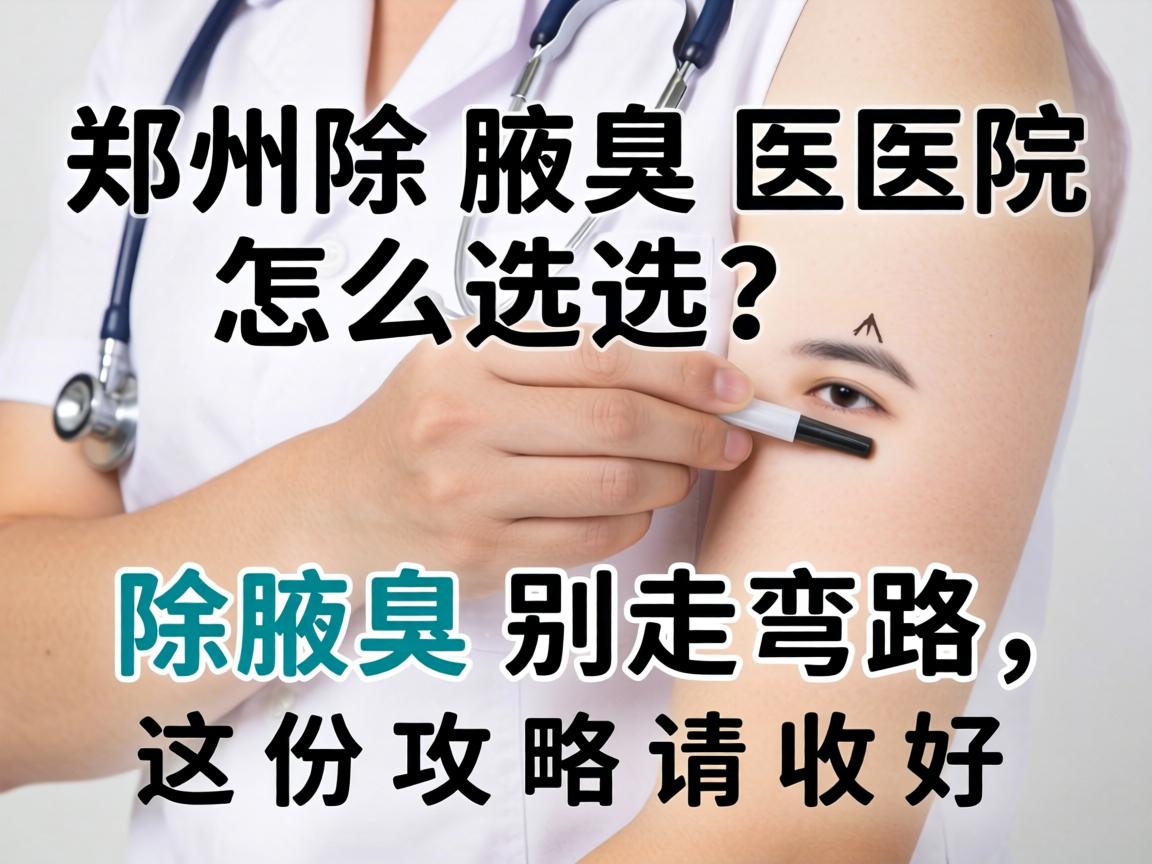 郑州除腋臭医院怎么选？除腋臭别走弯路，这份攻略请收好