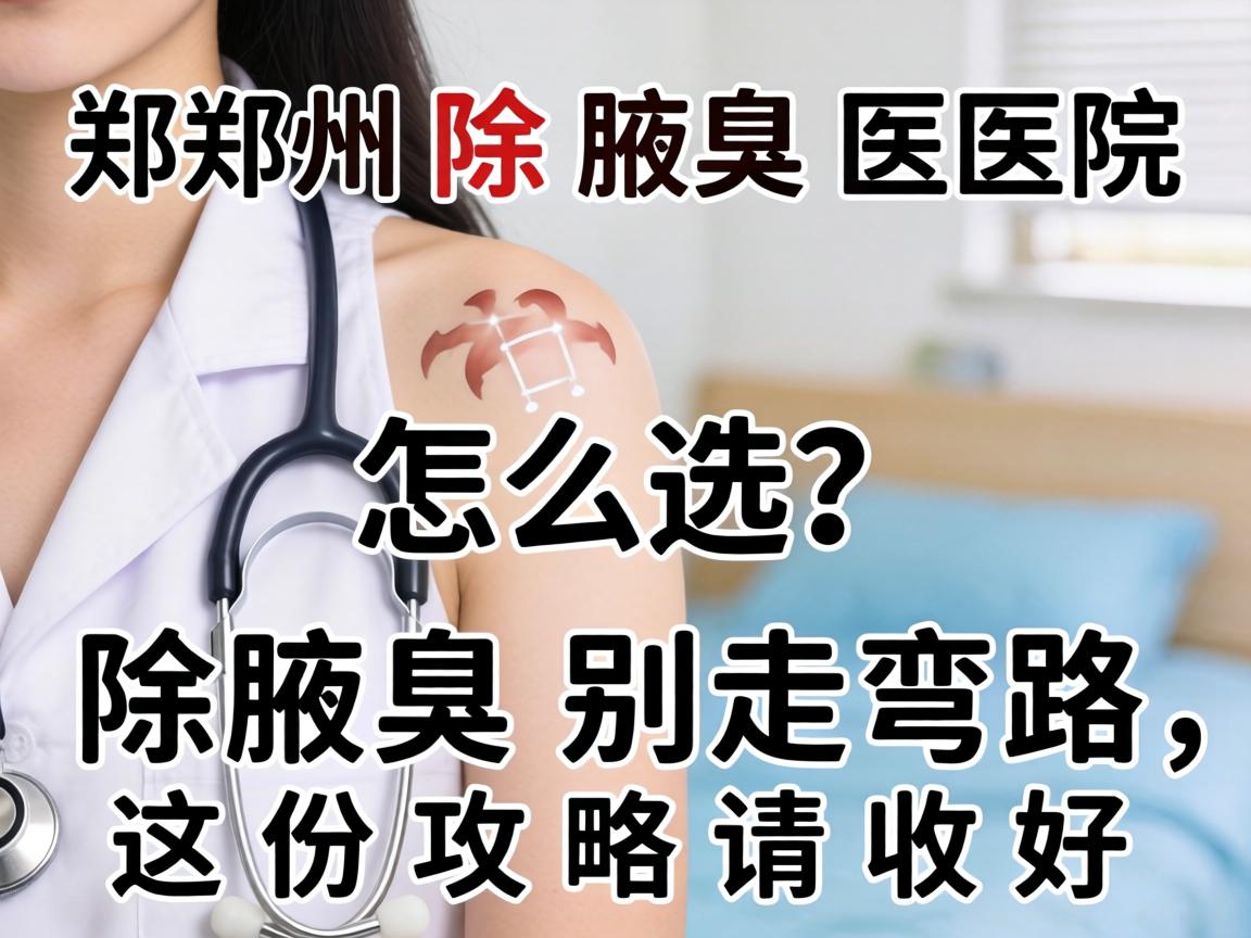 郑州除腋臭医院怎么选？除腋臭别走弯路，这份攻略请收好