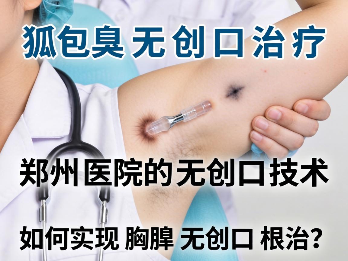狐臭无创口治疗，郑州医院的无创口技术，如何实现腋臭无创口根治？